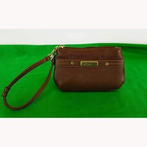 MARC FISHER Brown Leather Wristlet Strap